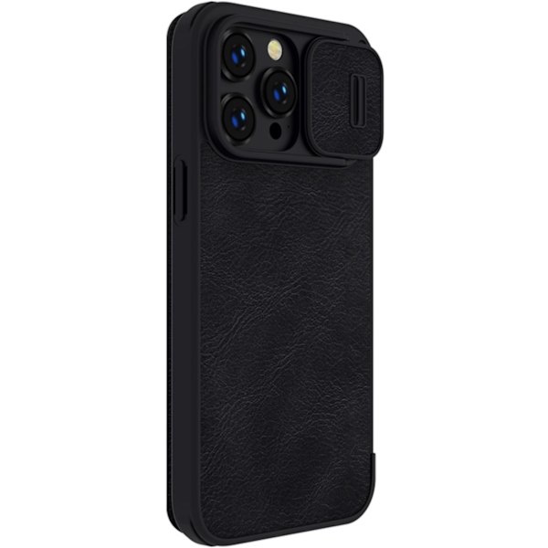 Nillkin Qin Leather Pro Case iPhone 14 Pro Camera Cover Holster Cover Flip Case Black Black