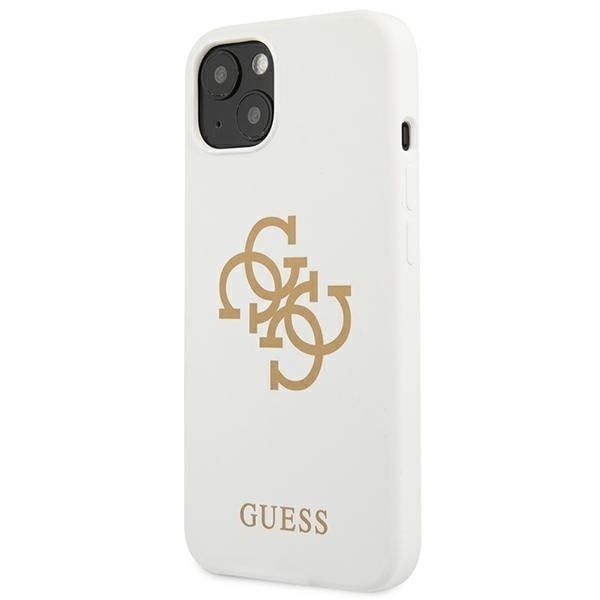 Guess GUHCP13SLS4GGWH iPhone 13 mini 5.4&quot; white/white hard case Silicone 4G Logo White