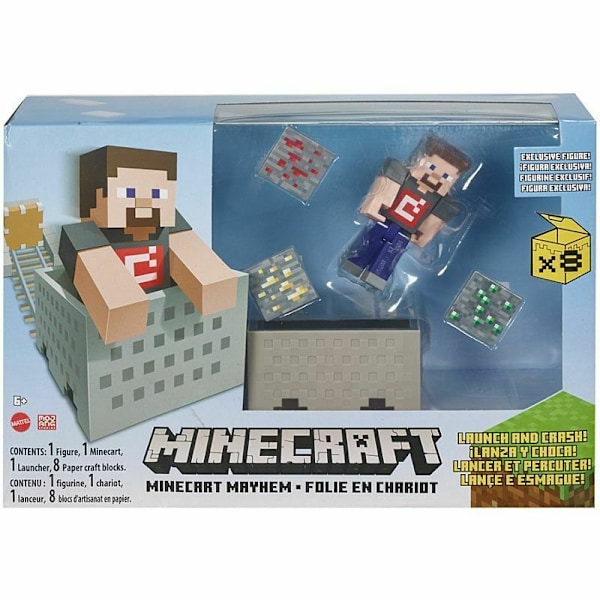 Minecraft eksplosive vogn Steve figur Multicolor