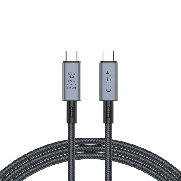 Tech-Protect UltraBoost Max USB-C 4.0 / USB-C 4.0 PD 240W 8K 40Gbps 2m cable - gray Gray