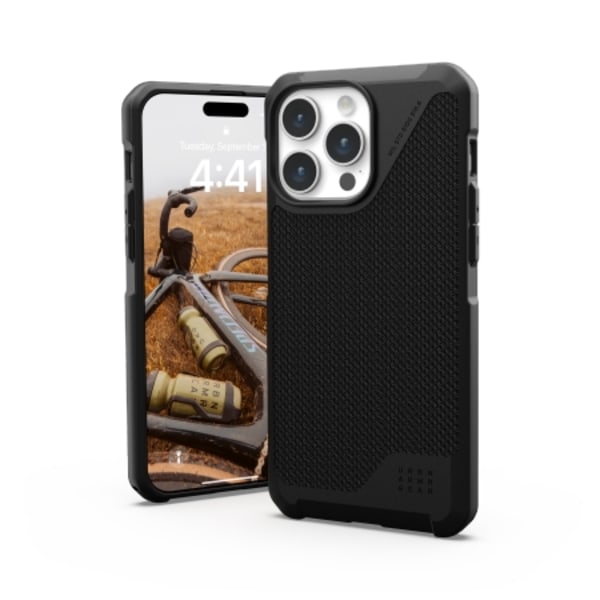 UAG Metropolis LT MagSafe case for iPhone 15 Pro Max - black kevlar Black