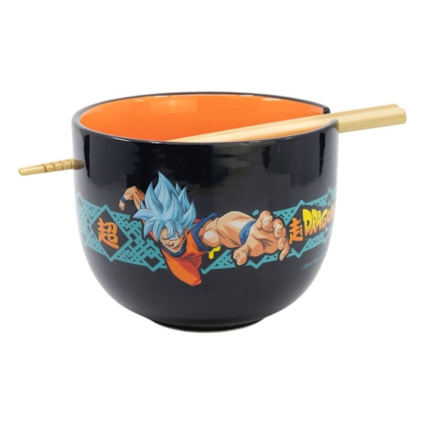 Dragon Ball Ramen Bowl with Chopsticks Letters Multicolor