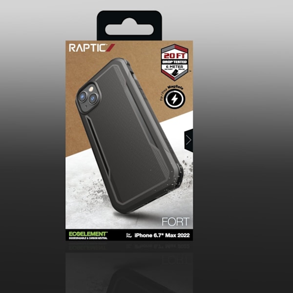 Raptic X-Doria Fort Case iPhone 14 Plus with MagSafe armored cover black Black