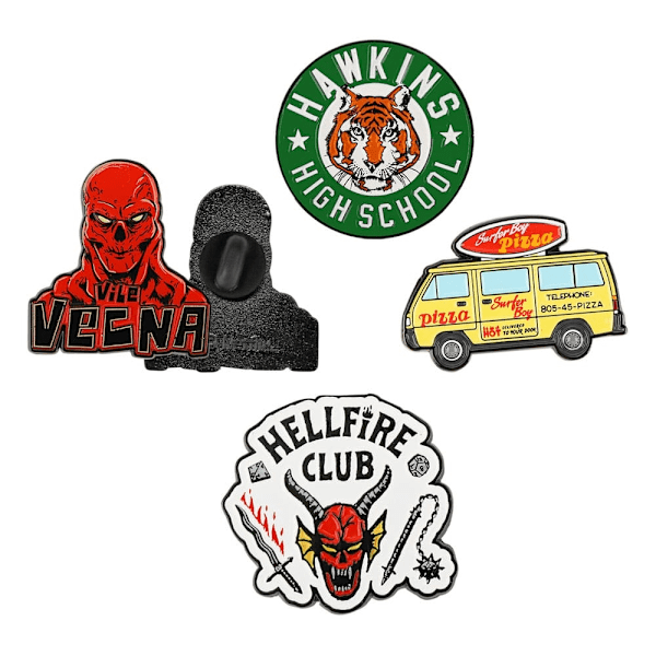 Stranger Things Pins 4-Pack Season 4 multifärg