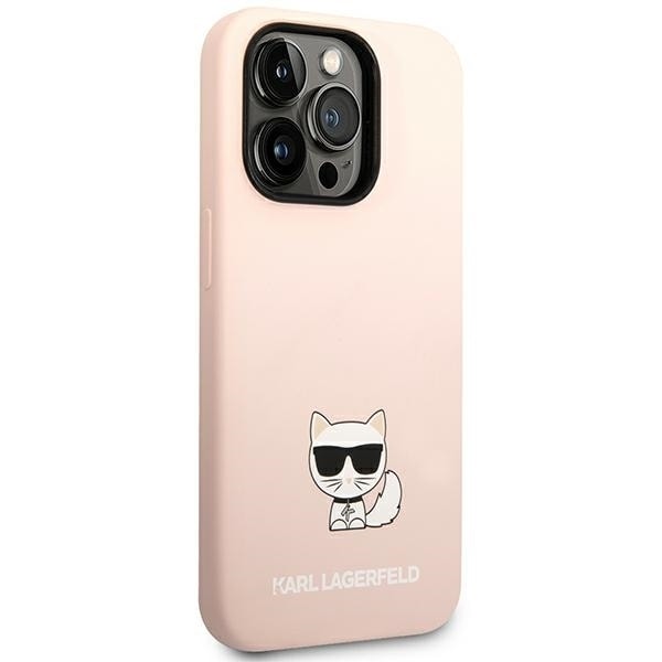 Karl Lagerfeld KLHCP14XSLCTPI iPhone 14 Pro Max 6.7 &quot;hardcase light pink / light pink Silicone Choupette Body Pink