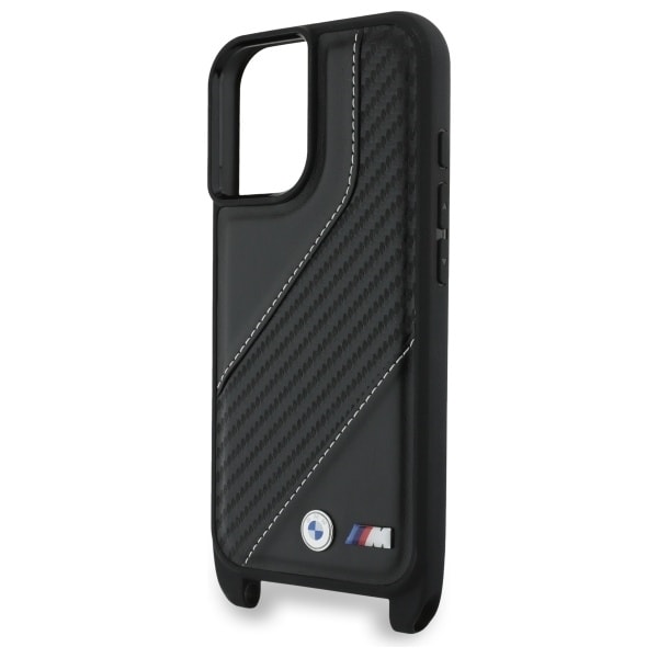 BMW M Edition Carbon Stripe &amp; Strap iPhone 16 Plus Case - Black Black