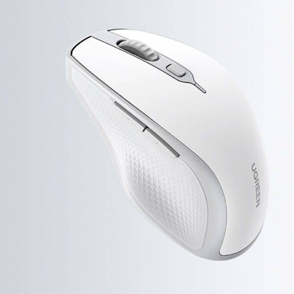 Ugreen MU101 ergonomic wireless mouse Bluetooth / 2.4 GHz - white White