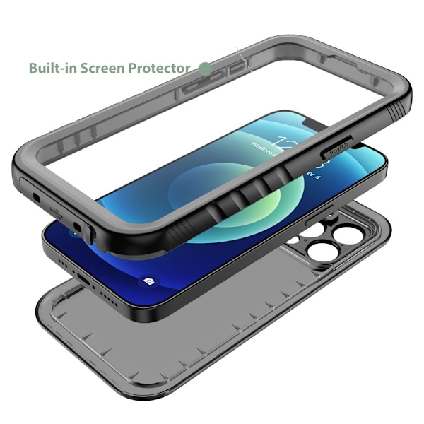 Tech-Protect ShellBox Case Waterproof IP68 for iPhone 13 - Black Black