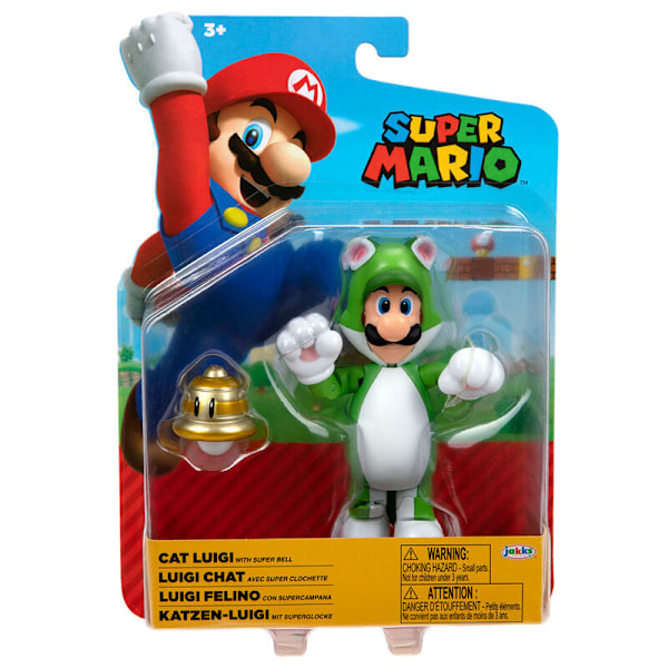 Nintendo Super Mario Cat Luigi figure 10cm multifärg