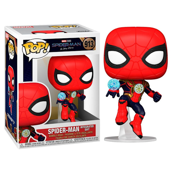 POP figur Marvel Spiderman No Way Home Spiderman Integreret Suit Multicolor