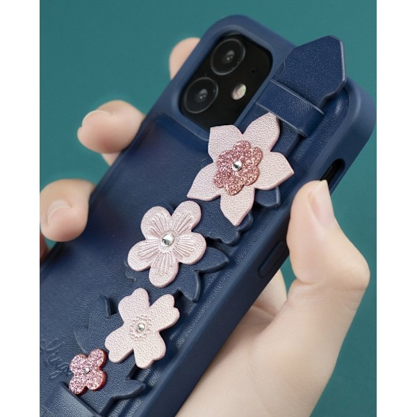 Kingxbar Sweet Series case decorated with original Swarovski crystals iPhone 12 Pro Max blue Blue