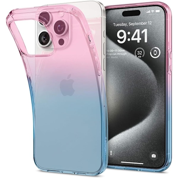 Spigen Liquid Crystal iPhone 15 Pro Case - Pink/Blue Pink || Blue