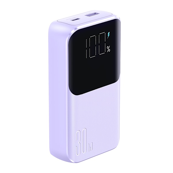 Joyroom JR-PBC06 mini power bank with built-in USB-C / Lightning cables 30W 10000mAh - purple Violet