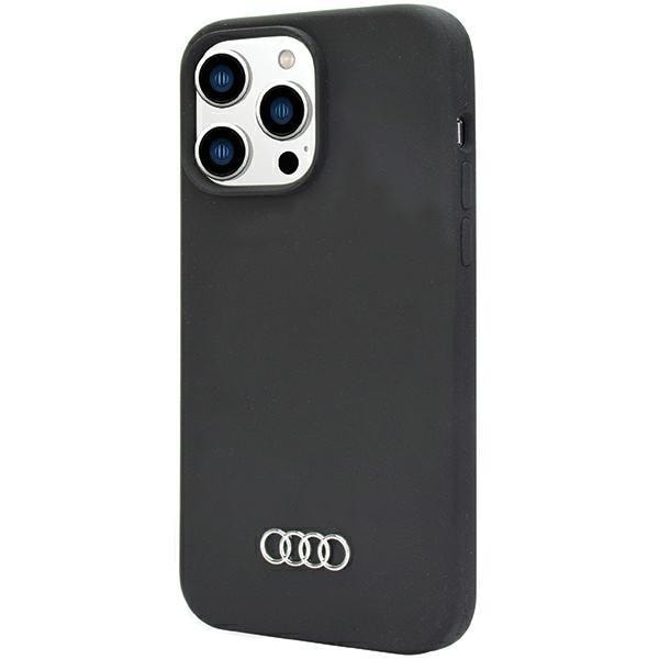 Audi Silicone Case iPhone 14 Pro 6.1&quot; black/black hardcase AU-LSRIP14P-Q3/D1-BK Black