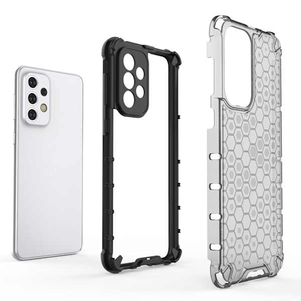 Honeycomb case armored cover with a gel frame for Samsung Galaxy A33 5G black Black