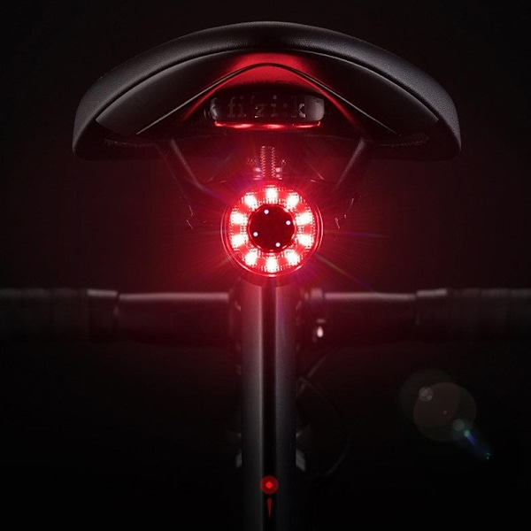 Wozinsky rear bicycle light LED with USB-C red light 5 modes black (WRBLB2) Black