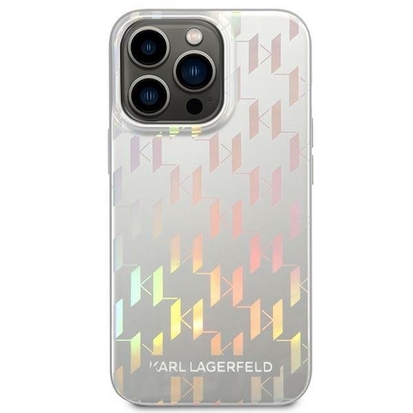 Karl Lagerfeld KLHCP14XLGMMSV3 iPhone 14 Pro Max 6.7 &quot;hardcase silver / silver Monogram Iridescent Silver