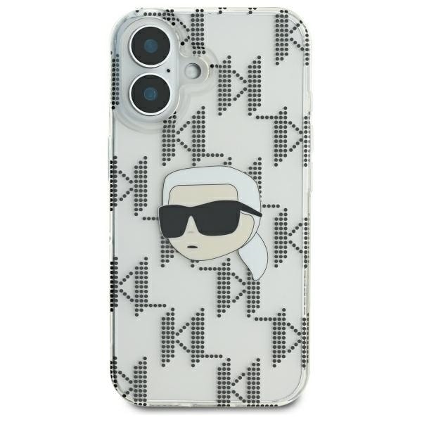 Karl Lagerfeld IML Karl Head Electroplated iPhone 16 Case - Clear Transparent