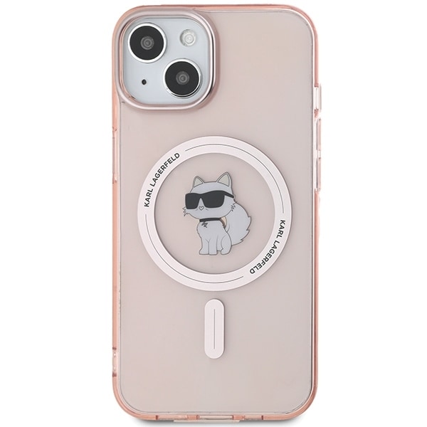 Karl Lagerfeld IML Choupette MagSafe case for iPhone 14 / 15 / 13 - pink Pink