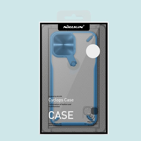 Nillkin Cyclops Case durable case with camera cover and foldable stand for iPhone 13 Pro blue Blue