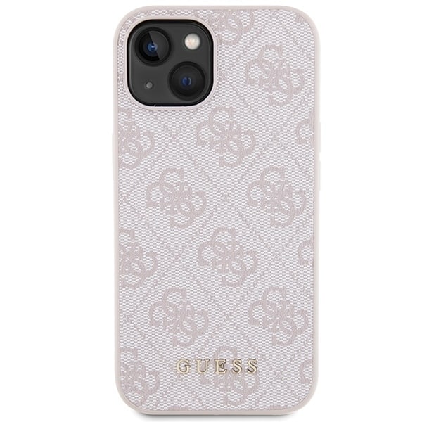 Guess 4G Big Metal Logo case for iPhone 15 Plus - pink Pink