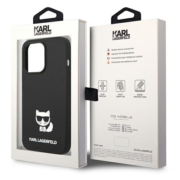 Karl Lagerfeld KLHCP14XSLCTBK iPhone 14 Pro Max 6.7 &quot;hardcase black / black Silicone Choupette Body Black