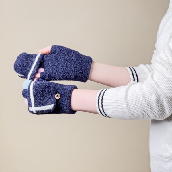 Women's/children's winter phone gloves - black Black