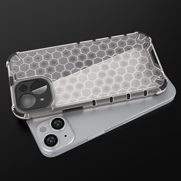 Honeycomb case for iPhone 14 Plus armored hybrid cover black Black