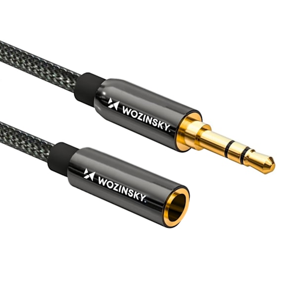 Wozinsky mini jack extension cable (female-male) AUX extension 5 m black Black