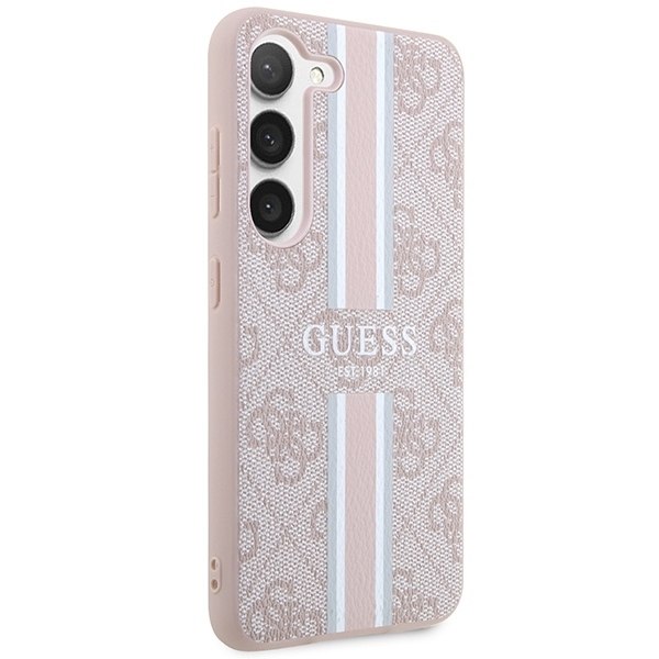 Guess GUHCS23SP4RPSP S23 S911 pink/pink hardcase 4G Printed Stripe Pink