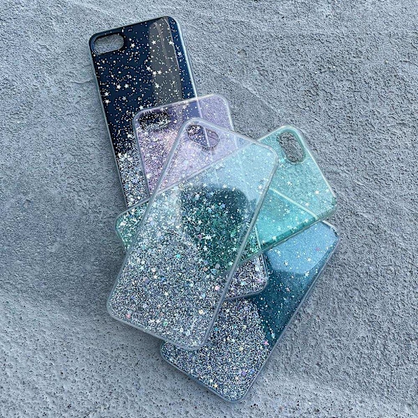 Wozinsky Star Glitter Shining Cover for Samsung Galaxy A31 black Black || Silver