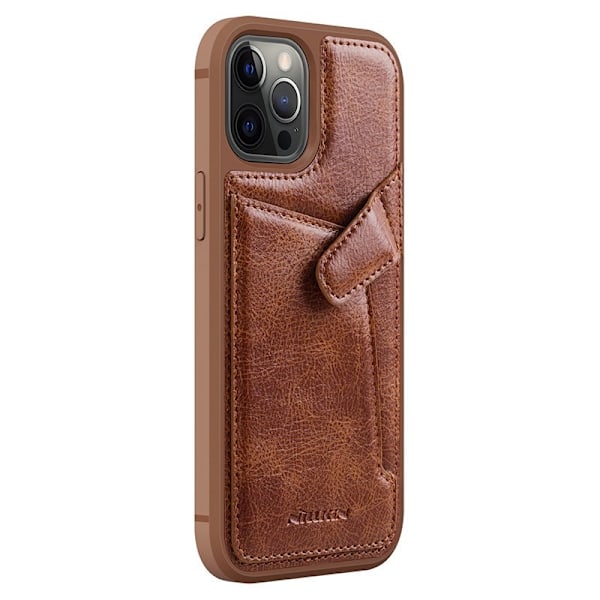 Nillkin Aoge Leather Case flexible armored genuine leather case with pocket for iPhone 12 mini brown Brown