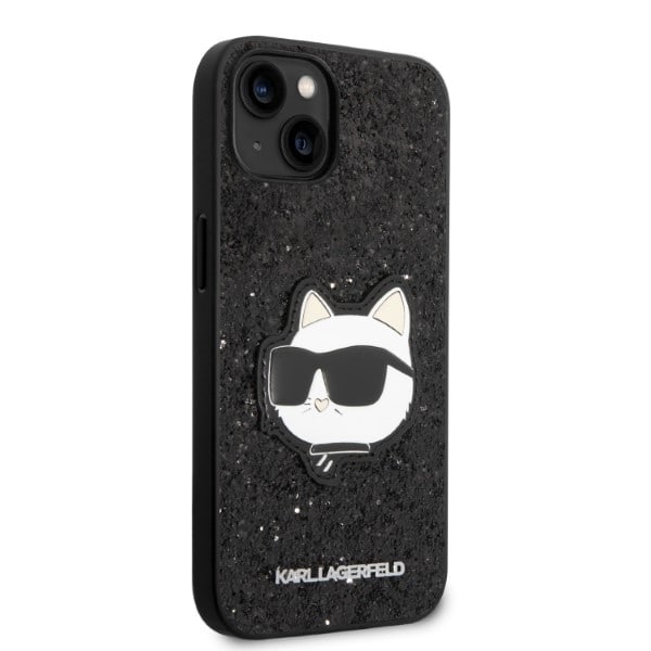 Karl Lagerfeld KLHCP14MG2CPK iPhone 14 Plus 6.7&quot; black/black hardcase Glitter Choupette Patch Black