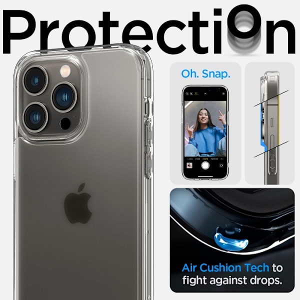 Spigen Ultra Hybrid iPhone 14 Pro Case - Matte Clear Semi-transparent