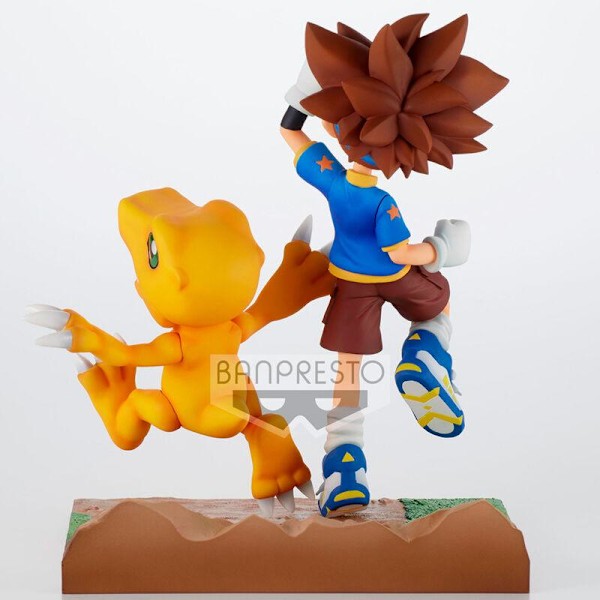 Digimon Adventure Adventure Archives Taichi and Agumon figure 15cm Multicolor