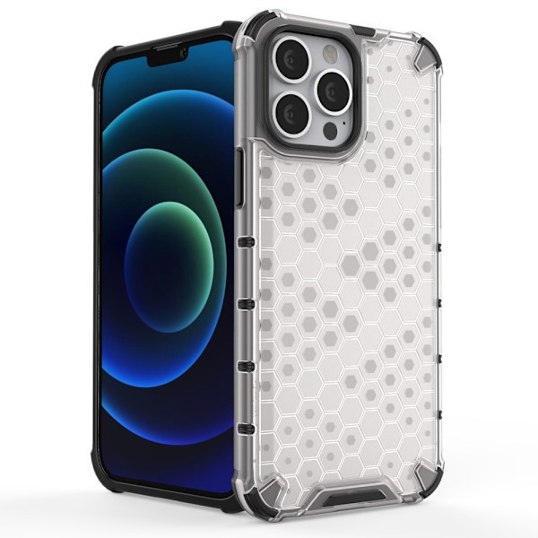 Honeycomb Case armor cover with TPU Bumper for iPhone 13 Pro Max transparent Transparent