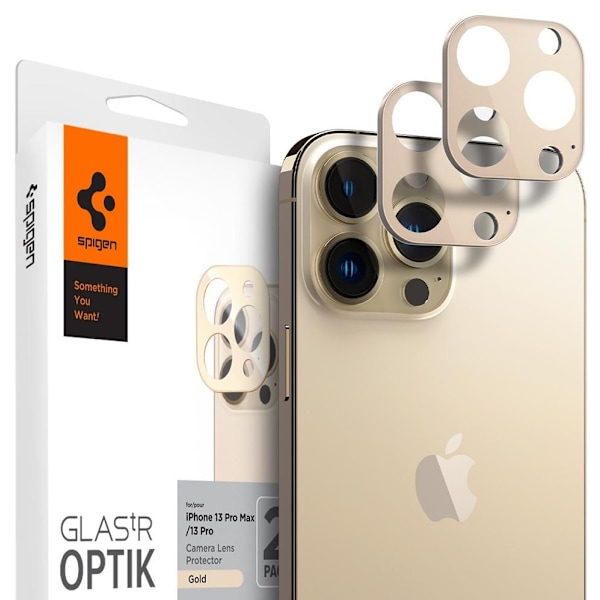 Spigen Optik.tR Camera Protector for iPhone 13 Pro / 13 Pro Max - Gold 2 pcs. Gold