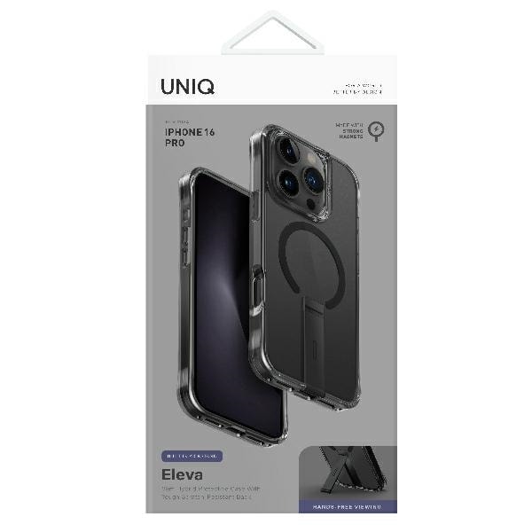 Uniq Eleva with Vertica Stand for iPhone 16 Pro - Black Black