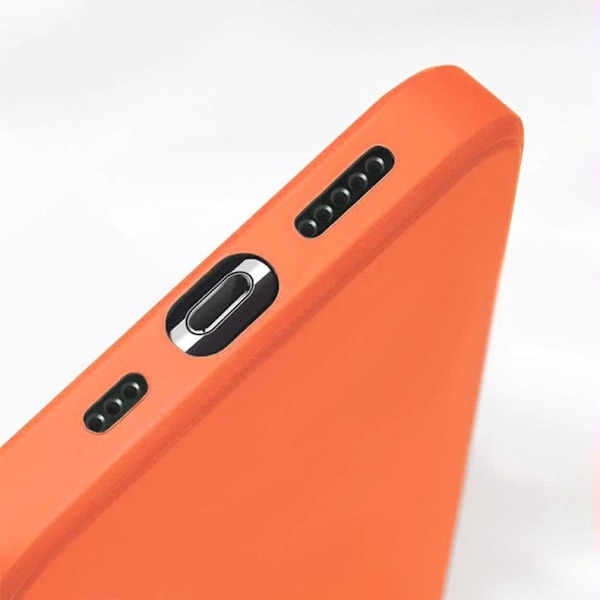 Card Case Silicone Wallet with Card Slot Documents for iPhone 13 mini orange Orange