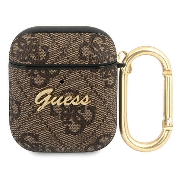 Guess GUA24GSMW AirPods cover brown / brown 4G Script Metal Collection Brown