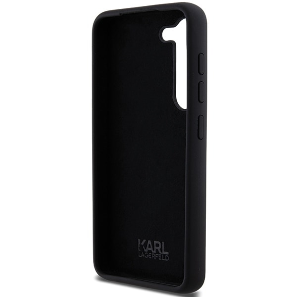 Karl Lagerfeld Silicone Ikonik Metal Pin case for Samsung Galaxy S24+ - black Black