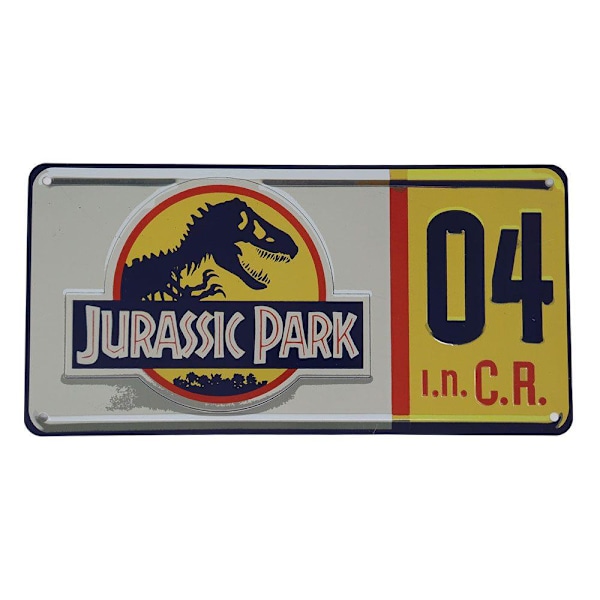 Jurassic Park Replica 1/1 Dennis Nedry Nummerplade Multicolor