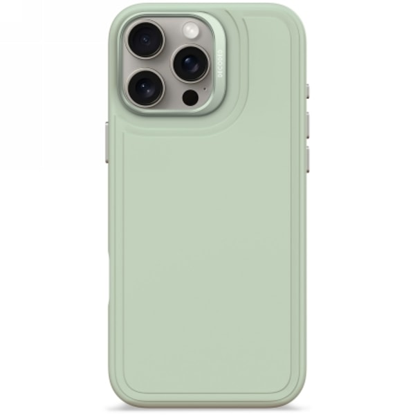 Decoded AntiMicrobial Silicone Stacks Backcover Case with MagSafe for iPhone 16 Pro Max - Green Green