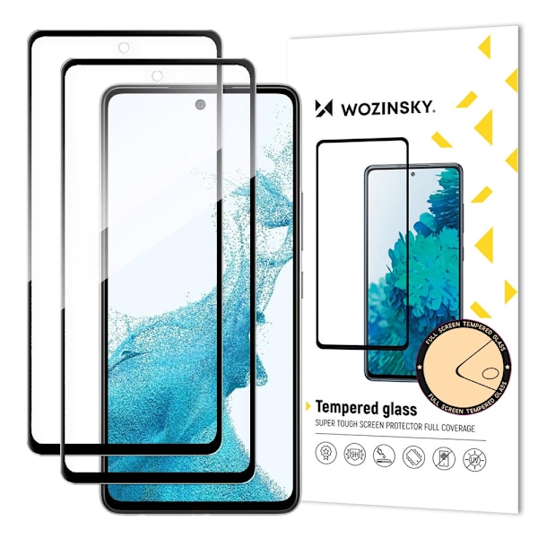 Wozinsky 2x Set Super Tough Full Glue Tempered Glass Full Screen with Frame Case Friendly Samsung Galaxy A53 5G Black Black