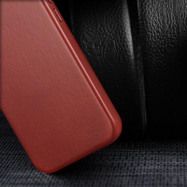 Dux Ducis Naples Case for iPhone 13 Pro Max Leather Cover (MagSafe Compatible) Red Red