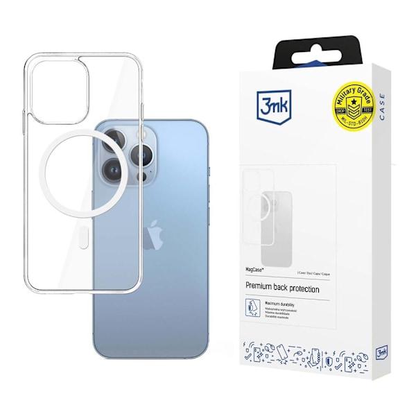 Case for iPhone 13 Pro compatible with MagSafe from the 3mk MagCase series - transparent Transparent