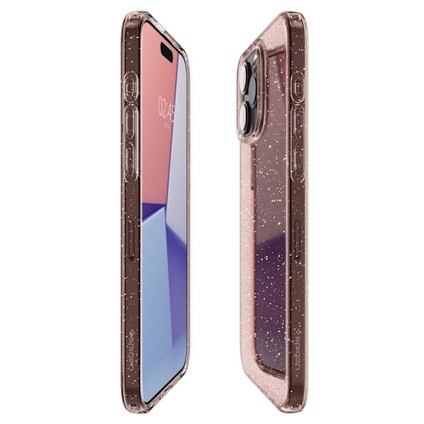 Spigen Liquid Crystal Glitter iPhone 15 Pro Max Case - Pink/Clear Transparent || Pink