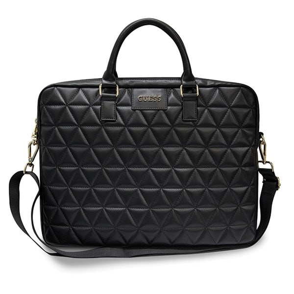 Guess Quilted bag for a 16&quot; laptop - black Black