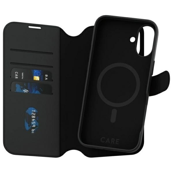 CARE by PanzerGlass Feature Tango 2in1 Wallet MagSafe Case for iPhone 16 Plus - Black Black