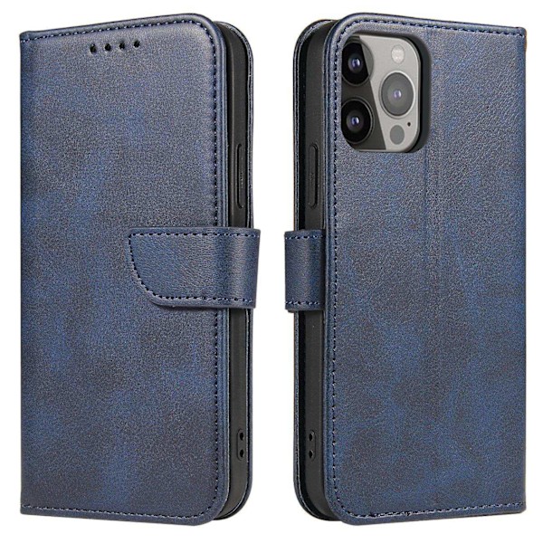 Magnet Case elegant case cover with a flap and stand function for iPhone 14 Max blue Blue